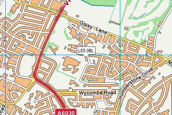 LE5 0BL map - OS VectorMap District (Ordnance Survey)