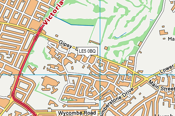 LE5 0BQ map - OS VectorMap District (Ordnance Survey)