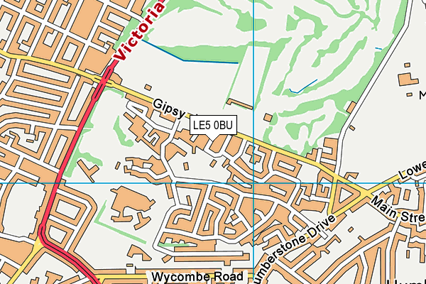 LE5 0BU map - OS VectorMap District (Ordnance Survey)