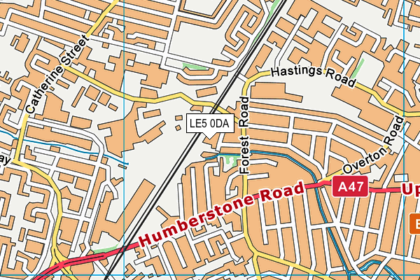 LE5 0DA map - OS VectorMap District (Ordnance Survey)