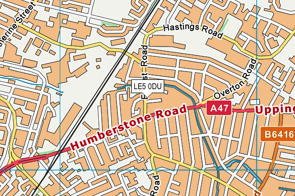 LE5 0DU map - OS VectorMap District (Ordnance Survey)