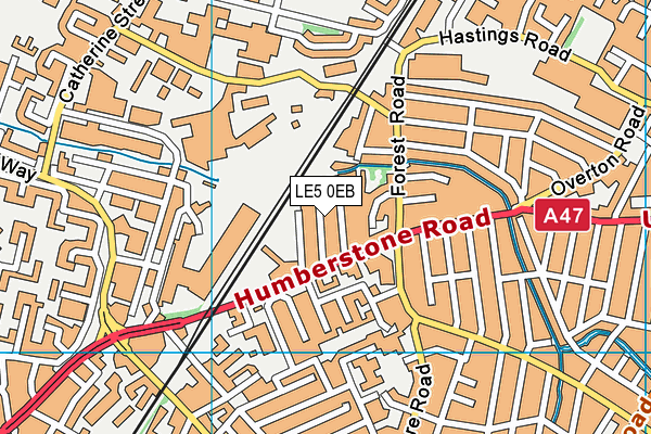 LE5 0EB map - OS VectorMap District (Ordnance Survey)