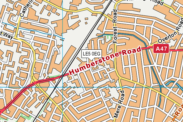 LE5 0EG map - OS VectorMap District (Ordnance Survey)