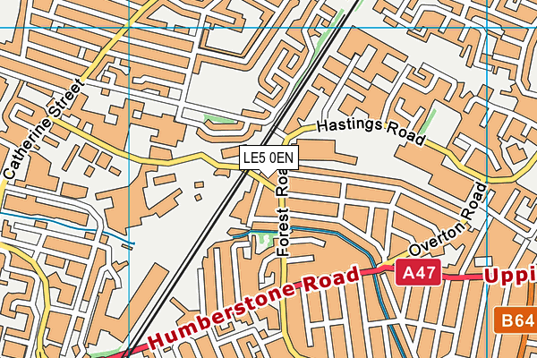 LE5 0EN map - OS VectorMap District (Ordnance Survey)