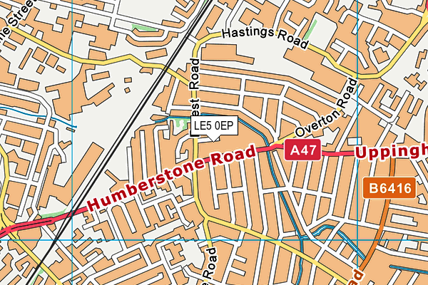 LE5 0EP map - OS VectorMap District (Ordnance Survey)