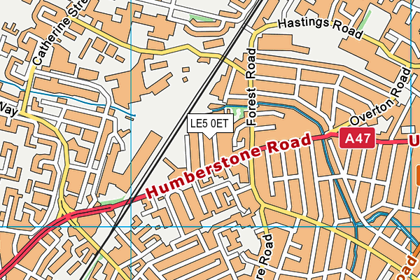 LE5 0ET map - OS VectorMap District (Ordnance Survey)