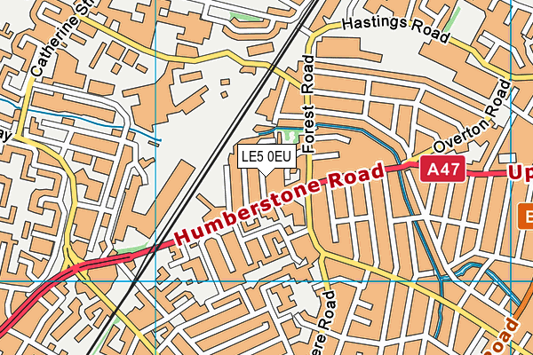 LE5 0EU map - OS VectorMap District (Ordnance Survey)