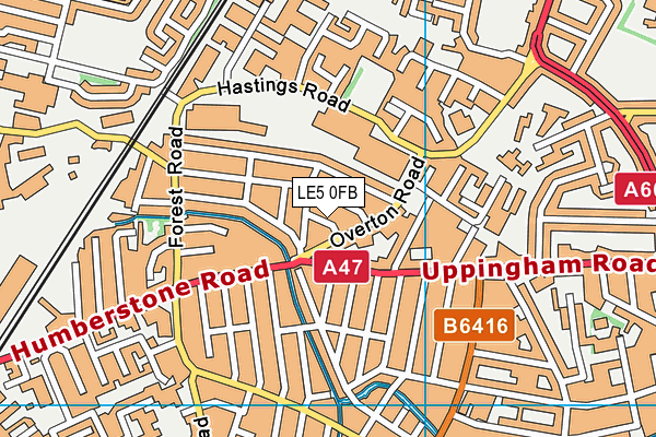 LE5 0FB map - OS VectorMap District (Ordnance Survey)