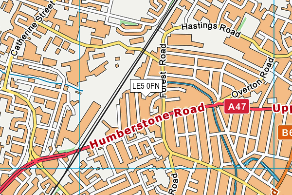 LE5 0FN map - OS VectorMap District (Ordnance Survey)