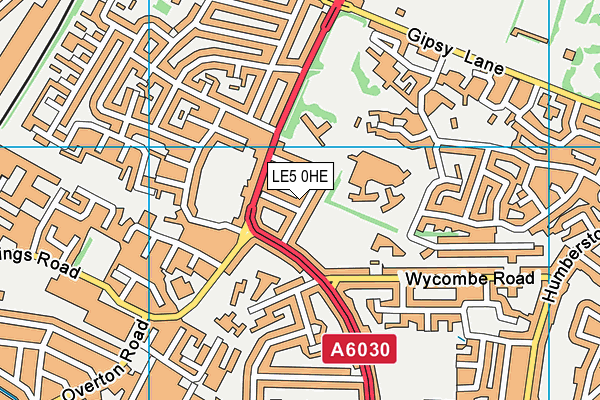 LE5 0HE map - OS VectorMap District (Ordnance Survey)