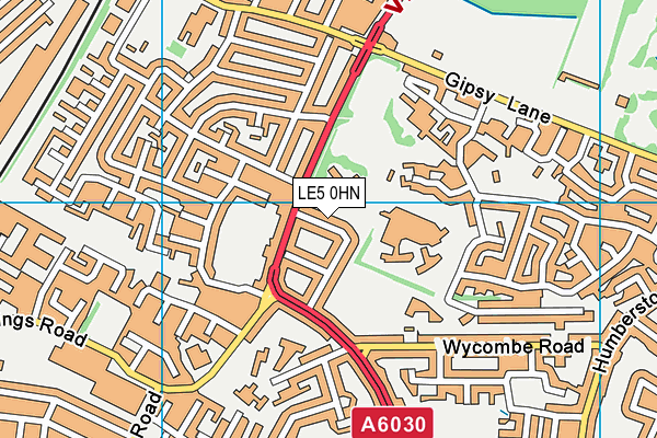 LE5 0HN map - OS VectorMap District (Ordnance Survey)