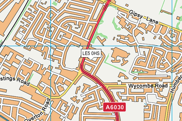 LE5 0HS map - OS VectorMap District (Ordnance Survey)