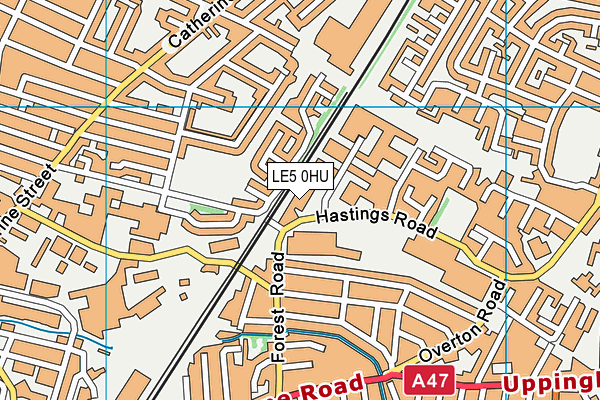 LE5 0HU map - OS VectorMap District (Ordnance Survey)