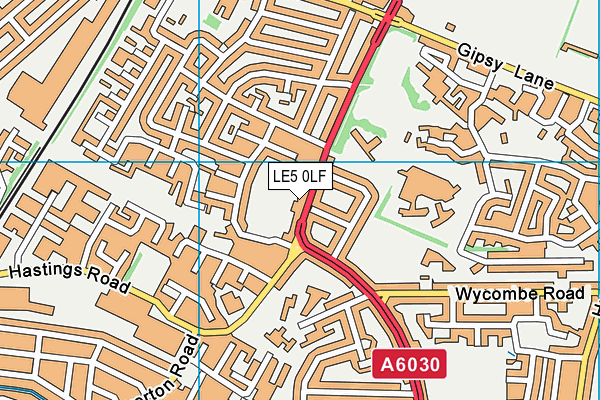 LE5 0LF map - OS VectorMap District (Ordnance Survey)