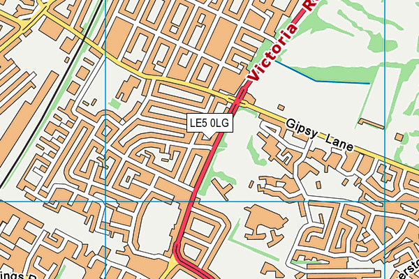 LE5 0LG map - OS VectorMap District (Ordnance Survey)