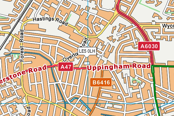 LE5 0LH map - OS VectorMap District (Ordnance Survey)