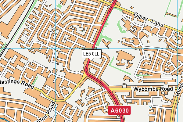 LE5 0LL map - OS VectorMap District (Ordnance Survey)