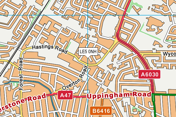 LE5 0NH map - OS VectorMap District (Ordnance Survey)