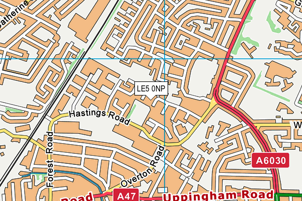 LE5 0NP map - OS VectorMap District (Ordnance Survey)