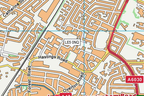 LE5 0NQ map - OS VectorMap District (Ordnance Survey)