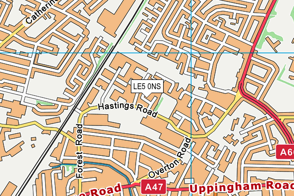 LE5 0NS map - OS VectorMap District (Ordnance Survey)