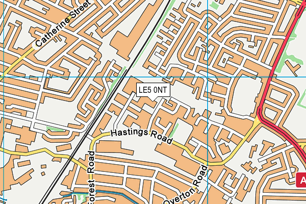 LE5 0NT map - OS VectorMap District (Ordnance Survey)