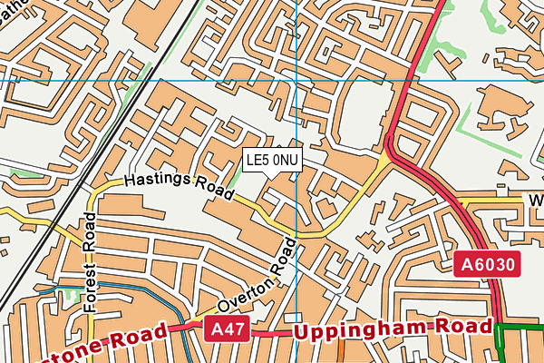 LE5 0NU map - OS VectorMap District (Ordnance Survey)