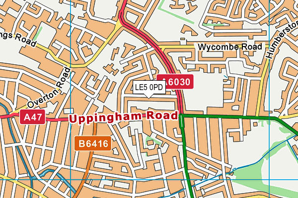 LE5 0PD map - OS VectorMap District (Ordnance Survey)