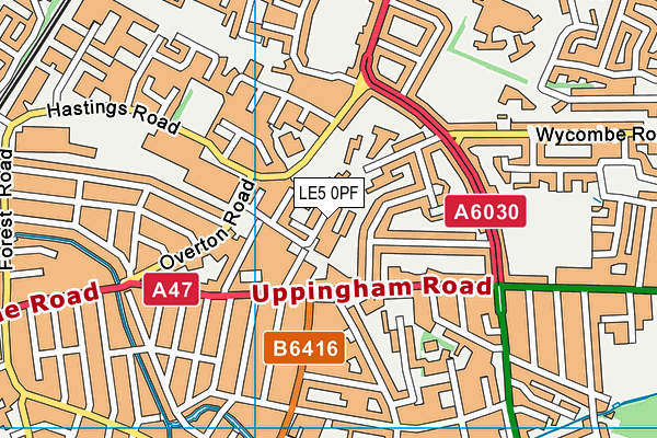 LE5 0PF map - OS VectorMap District (Ordnance Survey)