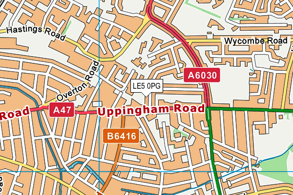 LE5 0PG map - OS VectorMap District (Ordnance Survey)