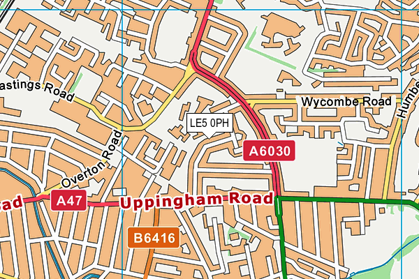 LE5 0PH map - OS VectorMap District (Ordnance Survey)