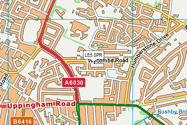 LE5 0PR map - OS VectorMap District (Ordnance Survey)