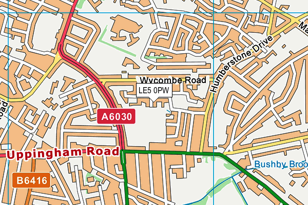 LE5 0PW map - OS VectorMap District (Ordnance Survey)