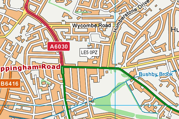 LE5 0PZ map - OS VectorMap District (Ordnance Survey)