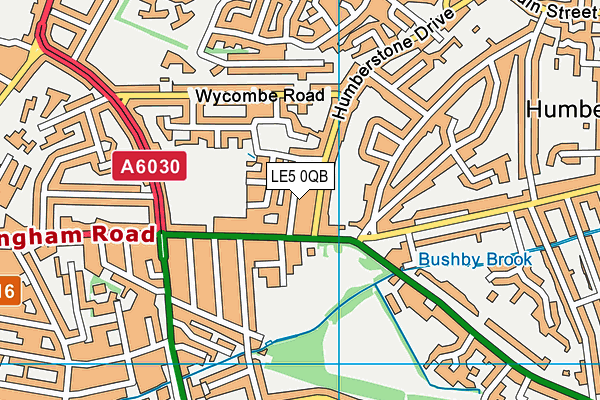 LE5 0QB map - OS VectorMap District (Ordnance Survey)