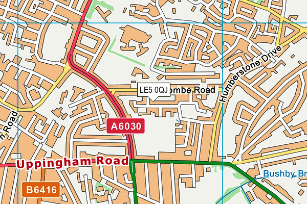 LE5 0QJ map - OS VectorMap District (Ordnance Survey)