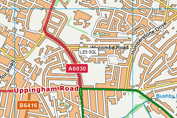 LE5 0QL map - OS VectorMap District (Ordnance Survey)