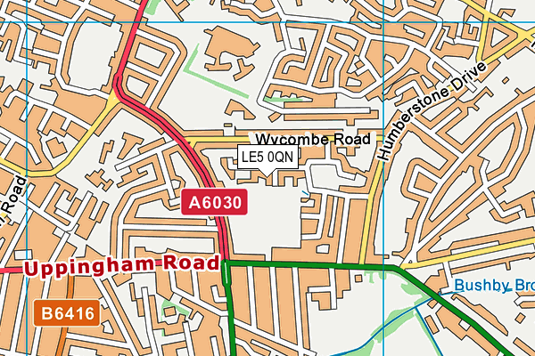 LE5 0QN map - OS VectorMap District (Ordnance Survey)