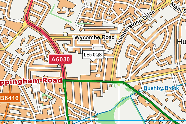 LE5 0QS map - OS VectorMap District (Ordnance Survey)