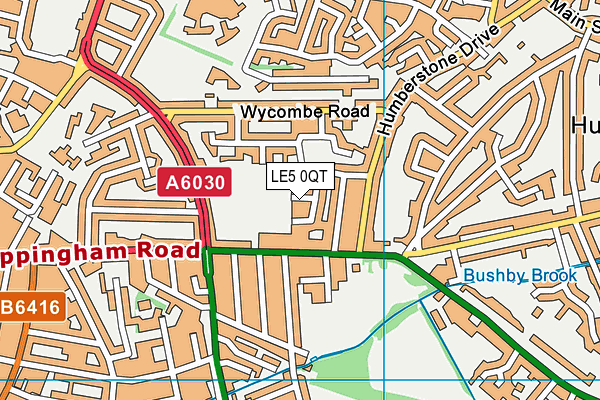 LE5 0QT map - OS VectorMap District (Ordnance Survey)