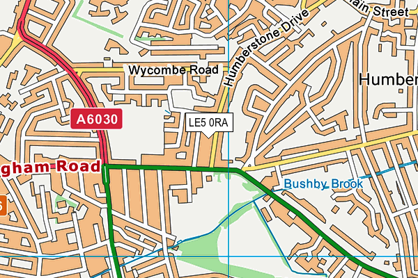 LE5 0RA map - OS VectorMap District (Ordnance Survey)