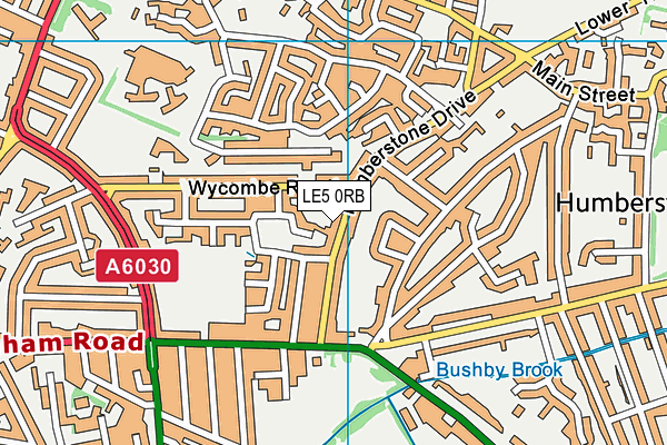 LE5 0RB map - OS VectorMap District (Ordnance Survey)