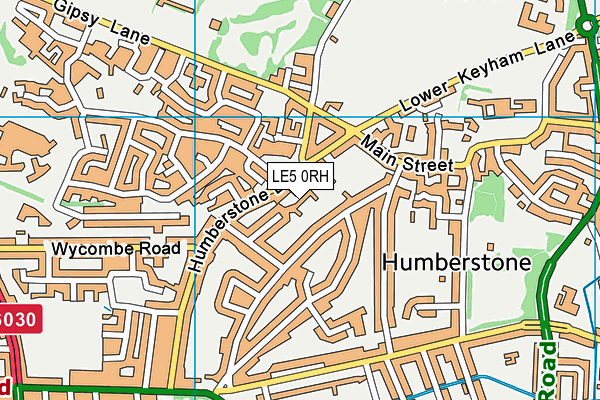 LE5 0RH map - OS VectorMap District (Ordnance Survey)