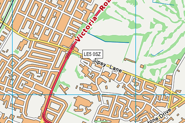 LE5 0SZ map - OS VectorMap District (Ordnance Survey)