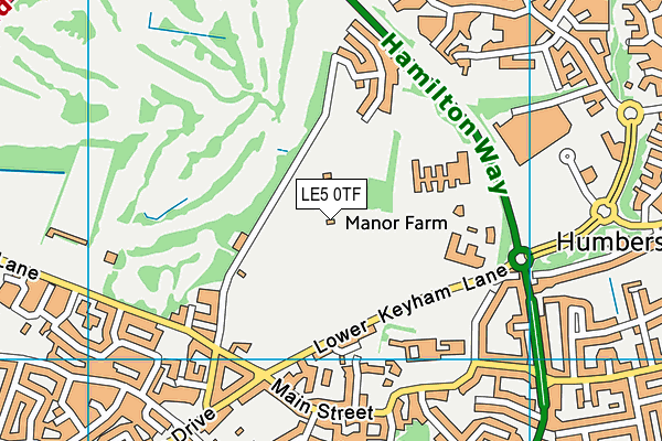 LE5 0TF map - OS VectorMap District (Ordnance Survey)