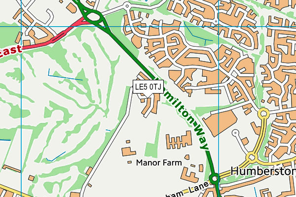 LE5 0TJ map - OS VectorMap District (Ordnance Survey)