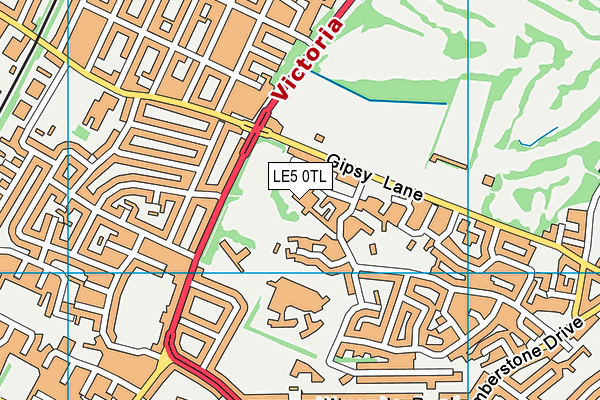 LE5 0TL map - OS VectorMap District (Ordnance Survey)