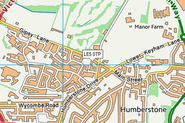 LE5 0TP map - OS VectorMap District (Ordnance Survey)