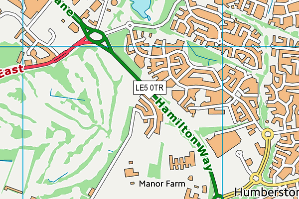 LE5 0TR map - OS VectorMap District (Ordnance Survey)