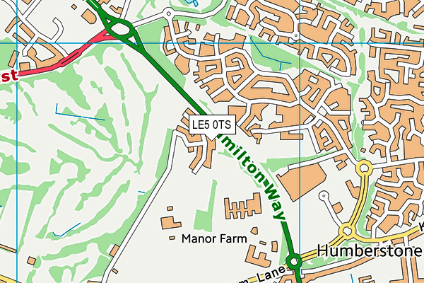 LE5 0TS map - OS VectorMap District (Ordnance Survey)